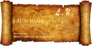 Léh Ulrik névjegykártya